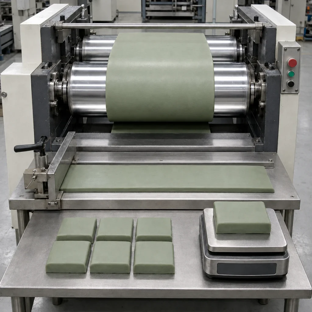 Solid Silicone Mixing, Color Matching & Preform Cutting