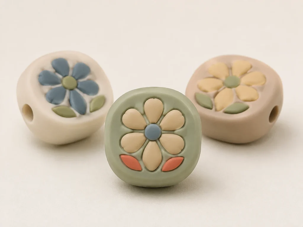 Decorative Multi-Color Silicone Beads