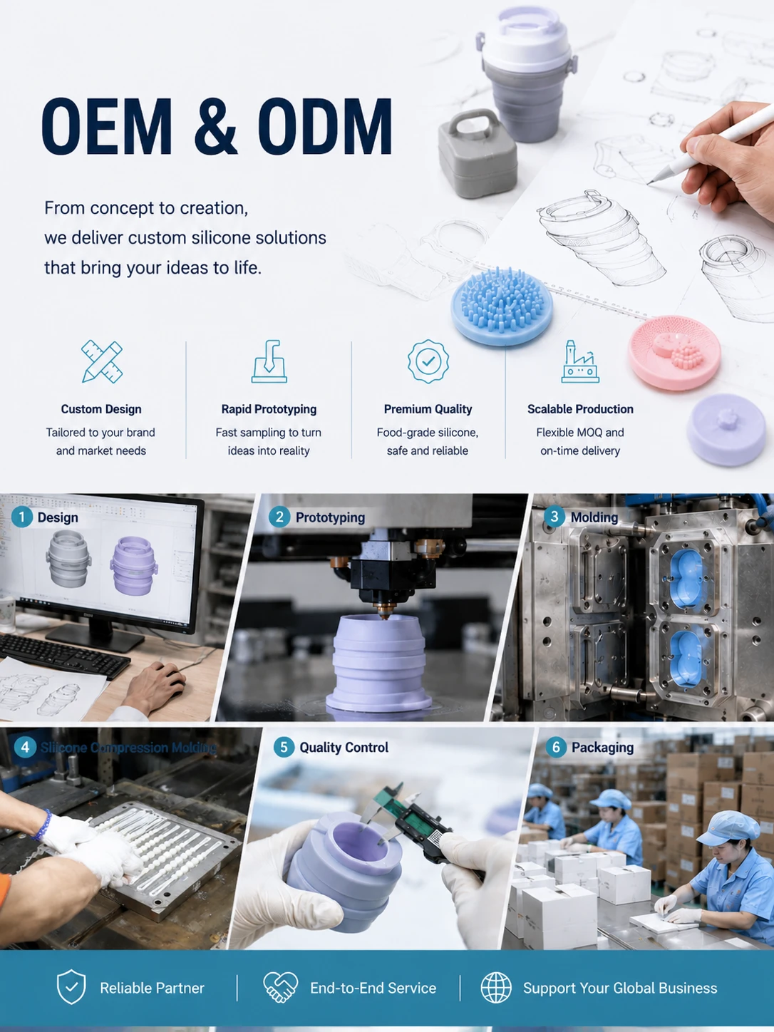 Precision LSR injection molding and custom silicone compression tooling services