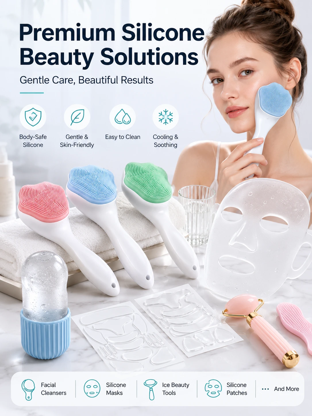 Custom silicone beauty tools and skincare instruments OEM ODM manufacturer