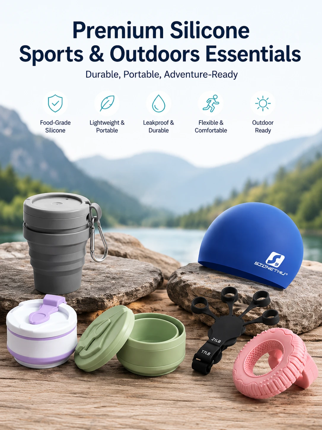 High-durability silicone sports gear and outdoor accessories contract manufacturing